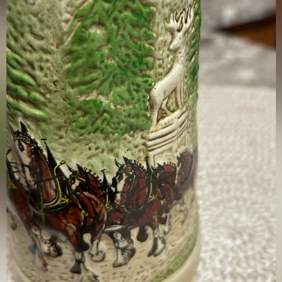 1976 Budweiser Champion Clydesdales Stein Ceramarte made in Brazil - Picture 9 of 11